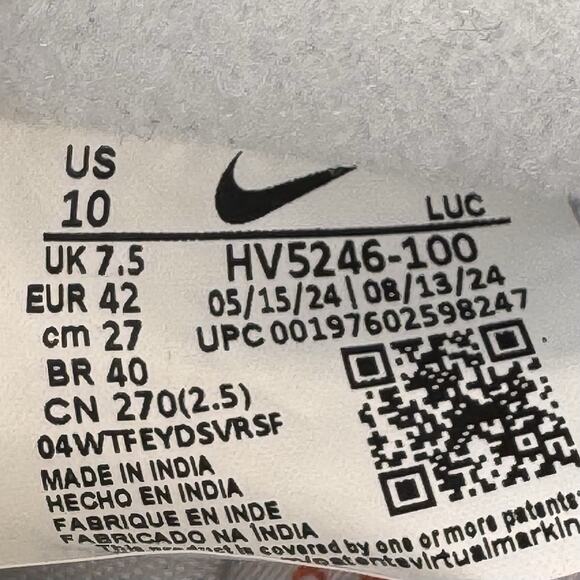 Women's Nike Court Vision Lo NN White Magic Ember Red Sail HV5246-100 sz 10 - Picture 8 of 9